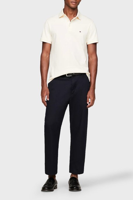 Tommy Hilfiger Organik Pamuklu Slim Fit Erkek Polo Yaka T Shirt MW0MW17771 AEF BEJ - Tommy Hilfiger (1)