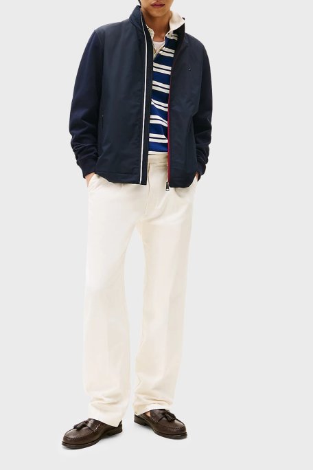 Tommy Hilfiger Pamuk Karışımlı Regular Fit Dik Yaka Erkek Ceket MW0MW39395 DW5 LACİVERT - Tommy Hilfiger