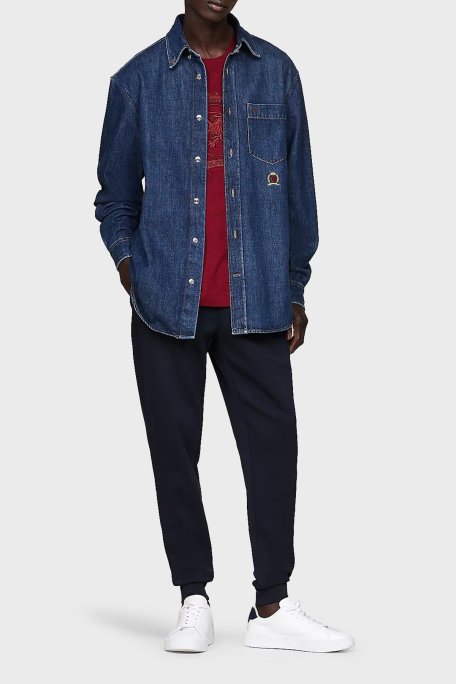 Tommy Hilfiger Pamuk Karışımlı Regular Fit Ribanalı Paça Jogger Erkek Pantolon MW0MW37242 DW5 LACİVERT - Tommy Hilfiger (1)