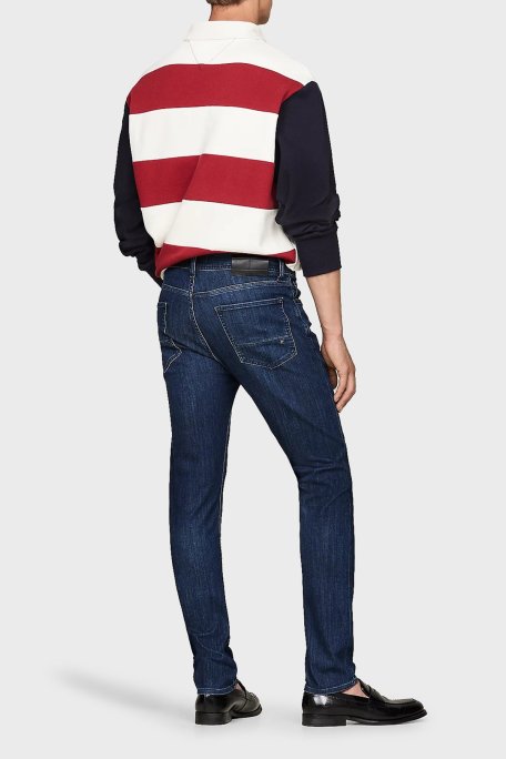 Tommy Hilfiger Pamuk Karışımlı Slim Fit Dar Paça Jeans Erkek Kot Pantolon MW0MW36686 1BQ İNDİGO - Tommy Hilfiger (1)