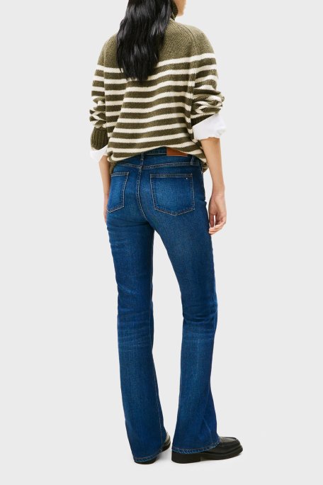 Tommy Hilfiger Pamuklu Bootcıt Fit Orta Bel Geniş Paça Jeans Bayan Kot Pantolon WW0WW46729 1BJ MAVİ - Tommy Hilfiger (1)