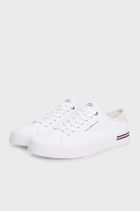 Tommy Hilfiger Pamuklu Logolu Sneaker Erkek Ayakkabı FM0FM05398 YBS BEYAZ - Tommy Hilfiger (1)
