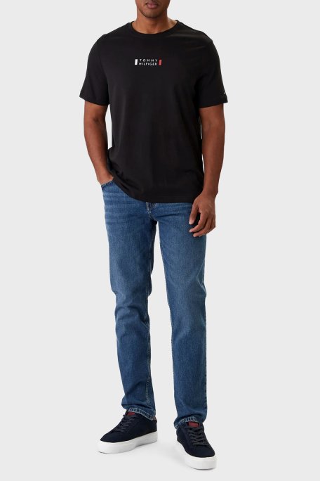 Tommy Hilfiger Pamuklu Regular Fit Bisiklet Yaka Erkek T Shirt MW0MW41453 BDS SİYAH - Tommy Hilfiger (1)