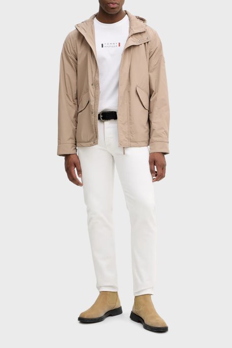 Tommy Hilfiger Pamuklu Regular Fit Bisiklet Yaka Erkek T Shirt MW0MW41453 YBR BEYAZ - Tommy Hilfiger (1)