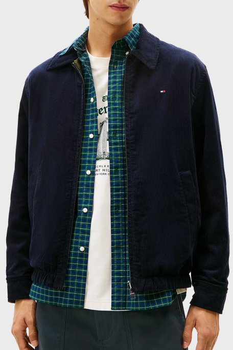 Tommy Hilfiger Pamuklu Regular Fit Çift Taraflı Kadife Erkek Ceket MW0MW40620 DW5 LACİVERT - Tommy Hilfiger