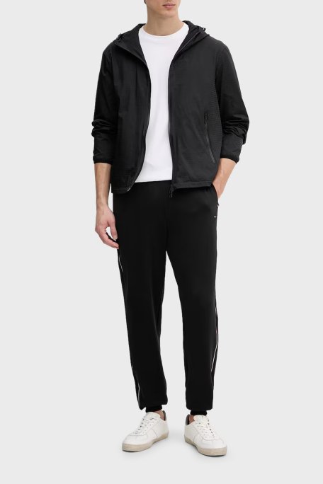 Tommy Hilfiger Pamuklu Regular Fit Çizgili Jogger Erkek Pantolon MW0MW42882 BDS SİYAH - Tommy Hilfiger (1)