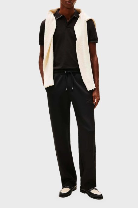 Tommy Hilfiger Pamuklu Regular Fit Düğmeli Erkek Polo Yaka T Shirt MW0MW41607 BDS SİYAH - Tommy Hilfiger (1)