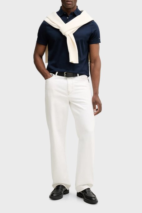 Tommy Hilfiger Pamuklu Regular Fit Düğmeli Erkek Polo Yaka T Shirt MW0MW41611 C1G LACİVERT - Tommy Hilfiger (1)