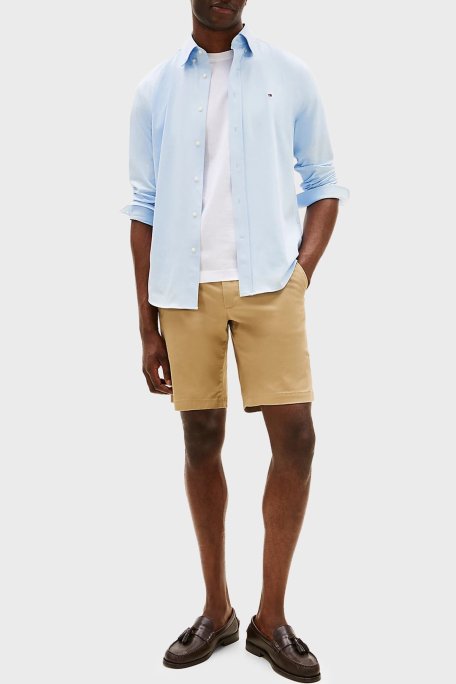 Tommy Hilfiger Pamuklu Regular Fit Düğmeli Yaka Uzun Kollu Erkek Gömlek MW0MW39418 C1O AÇIK MAVİ - Tommy Hilfiger (1)