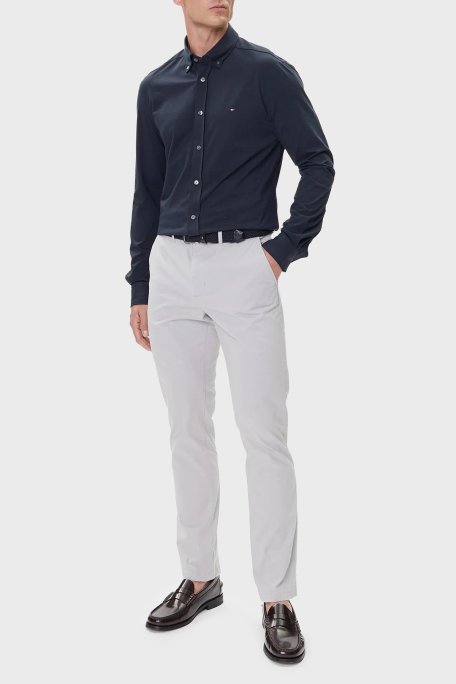 Tommy Hilfiger Pamuklu Regular Fit Düğmeli Yaka Uzun Kollu Erkek Gömlek MW0MW39418 DW5 LACİVERT - Tommy Hilfiger (1)