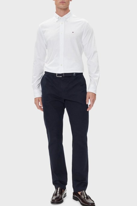Tommy Hilfiger Pamuklu Regular Fit Düğmeli Yaka Uzun Kollu Erkek Gömlek MW0MW39418 YCF BEYAZ - Tommy Hilfiger (1)