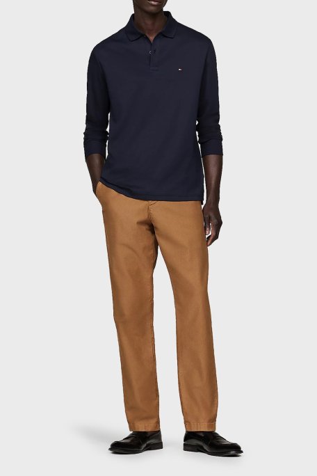 Tommy Hilfiger Pamuklu Regular Fit Erkek Polo Yaka Sweat MW0MW37317 DW5 LACİVERT - Tommy Hilfiger