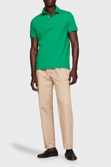 Tommy Hilfiger Pamuklu Regular Fit Erkek Polo Yaka T Shirt MW0MW17770 L4B YEŞİL - Tommy Hilfiger (1)