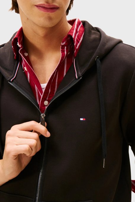 Tommy Hilfiger Pamuklu Regular Fit Kapüşon Yaka Erkek Sweat MW0MW37243 BDS SİYAH - Tommy Hilfiger (1)