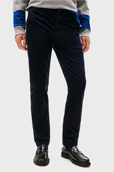 Tommy Hilfiger Pamuklu Regular Fit Normal Bel Erkek Pantolon MW0MW40267 0GZ LACİVERT - Tommy Hilfiger