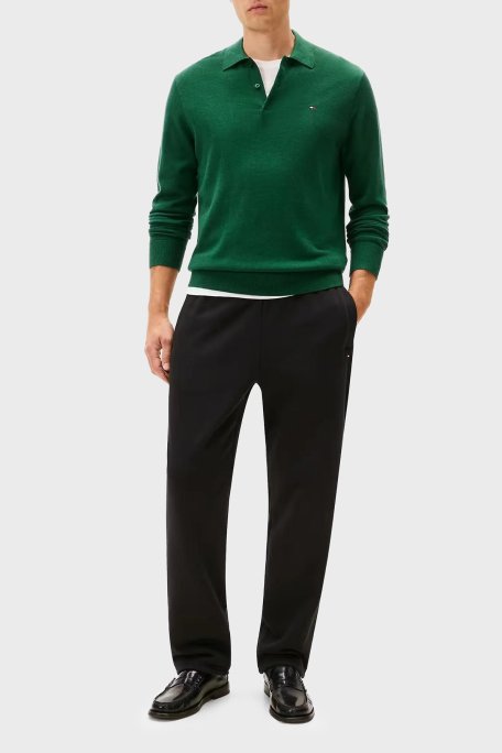 Tommy Hilfiger Pamuklu Regular Fit Normal Bel Erkek Pantolon MW0MW41501 BDS SİYAH - Tommy Hilfiger (1)