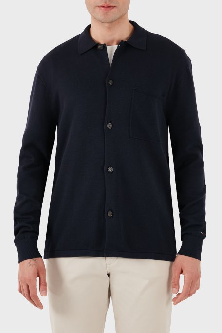 Tommy Hilfiger Pamuklu Regular Fit Uzun Kollu Erkek Gömlek MW0MW40432 DW5 LACİVERT - Tommy Hilfiger