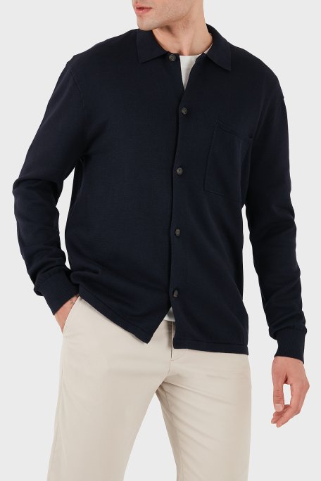 Tommy Hilfiger Pamuklu Regular Fit Uzun Kollu Erkek Gömlek MW0MW40432 DW5 LACİVERT - Tommy Hilfiger (1)