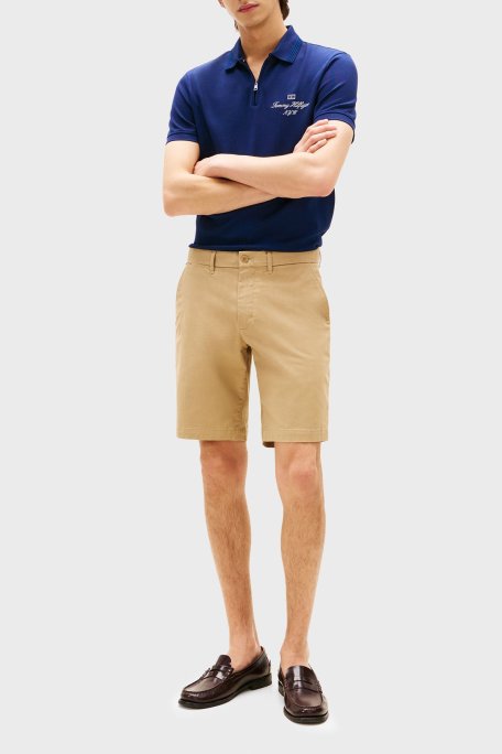 Tommy Hilfiger Pamuklu Regular Fit Yarım Fermuarlı Erkek Polo Yaka T Shirt MW0MW39550 C7G MAVİ - Tommy Hilfiger (1)