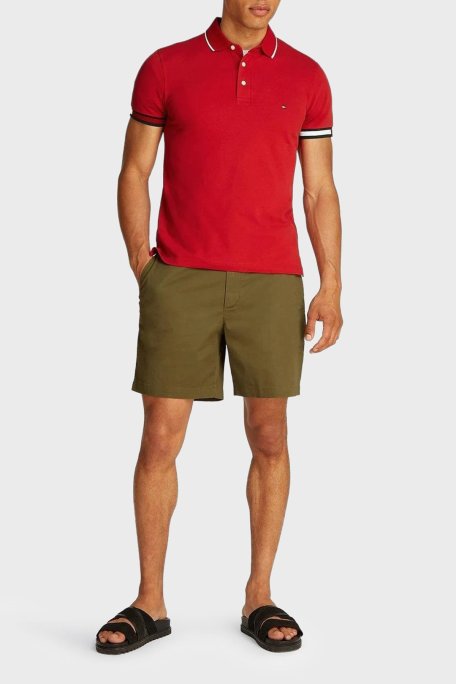 Tommy Hilfiger Pamuklu Slim Fit Düğmeli Erkek Polo Yaka T Shirt MW0MW38458 XLD KIRMIZI - Tommy Hilfiger (1)