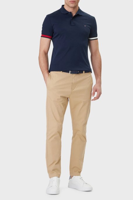 Tommy Hilfiger Pamuklu Slim Fit Düğmeli Erkek Polo Yaka T Shirt MW0MW42743 DCC LACİVERT - Tommy Hilfiger (1)
