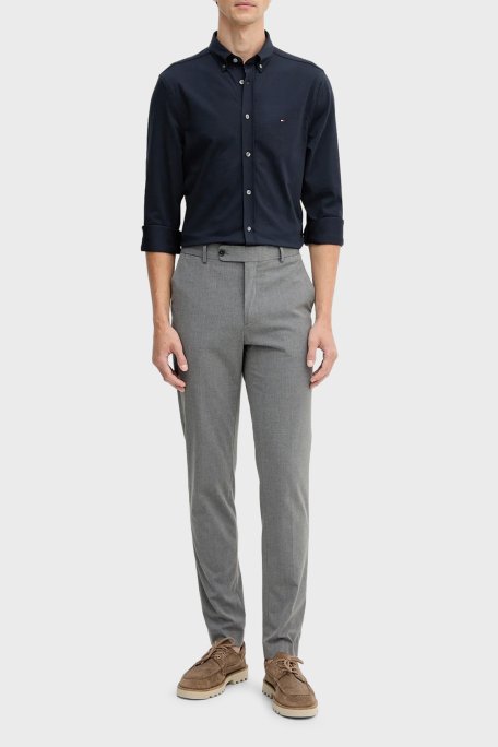Tommy Hilfiger Pamuklu Slim Fit Düğmeli Yaka Erkek Gömlek MW0MW41059 DW5 LACİVERT - Tommy Hilfiger (1)