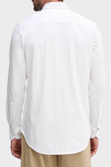 Tommy Hilfiger Pamuklu Slim Fit Düğmeli Yaka Erkek Gömlek MW0MW41059 YBR BEYAZ - Tommy Hilfiger (1)