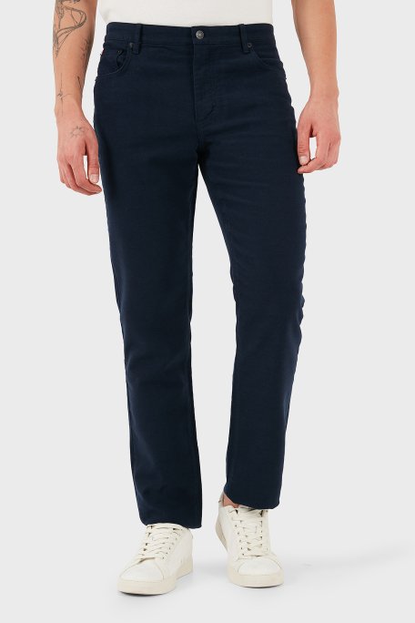 Tommy Hilfiger Pamuklu Slim Fit Normal Bel Erkek Pantolon MW0MW40266 C1G LACİVERT - Tommy Hilfiger