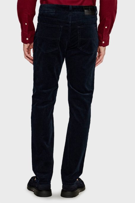 Tommy Hilfiger Pamuklu Straight Fit Düz Paça Kadife Erkek Pantolon MW0MW36696 DW5 LACİVERT - Tommy Hilfiger (1)