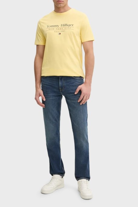 Tommy Hilfiger Pamuklu Straight Fit Normal Bel Düz Paça Jeans Erkek Kot Pantolon MW0MW38826 1BD MAVİ - Tommy Hilfiger (1)