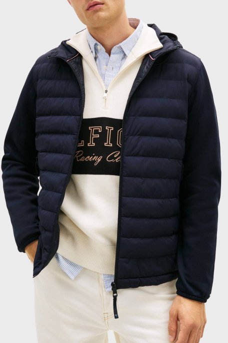 Tommy Hilfiger Regular Fit Kapitoneli Kapüşon Yaka Erkek Mont MW0MW41788 0GY LACİVERT - Tommy Hilfiger