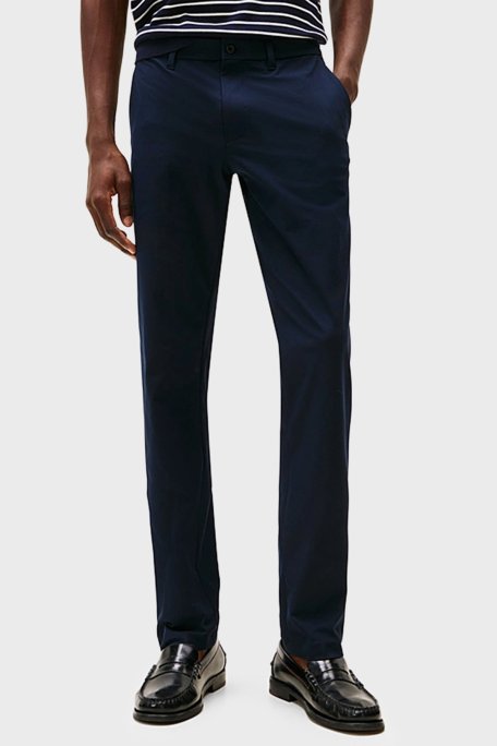 Tommy Hilfiger Regular Fit Normal Bel Düz Paça Erkek Pantolon MW0MW39316 DW5 LACİVERT - Tommy Hilfiger