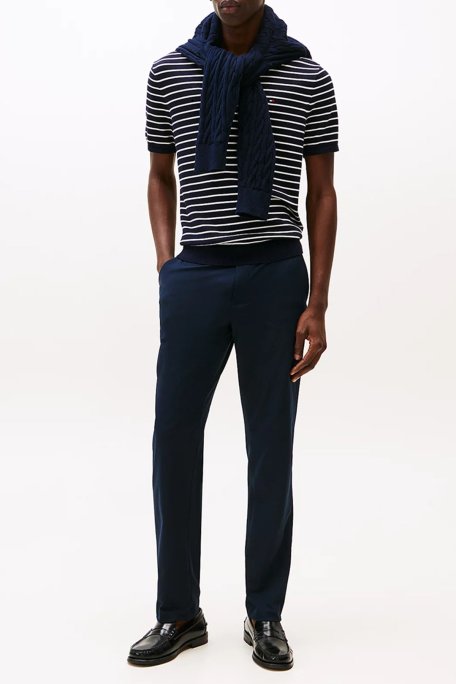 Tommy Hilfiger Regular Fit Normal Bel Düz Paça Erkek Pantolon MW0MW39316 DW5 LACİVERT - Tommy Hilfiger (1)