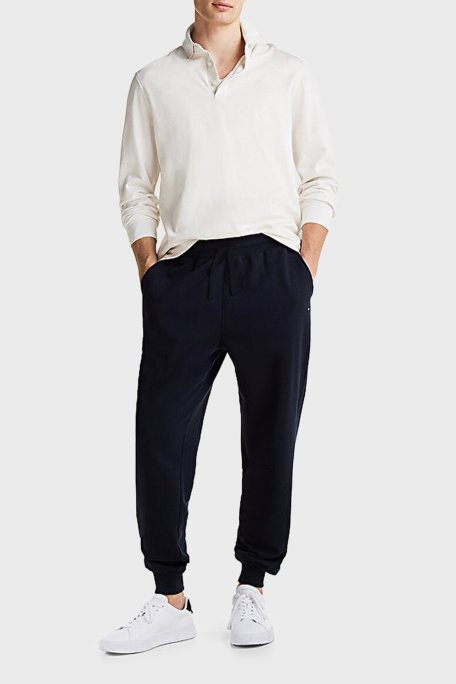 Tommy Hilfiger Regular Fit Normal Bel Ribanalı Paça Jogger Erkek Pantolon MW0MW37236 DW5 LACİVERT - Tommy Hilfiger