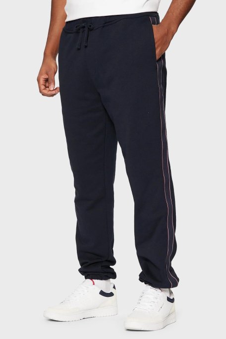Tommy Hilfiger Regular Fit Normal Bel Ribanalı Paça Jogger Erkek Pantolon MW0MW37477 DW5 LACİVERT - Tommy Hilfiger