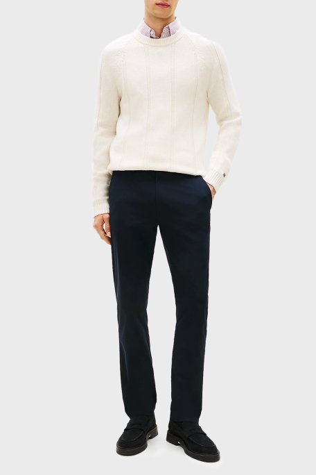 Tommy Hilfiger Straight Fit Normal Bel Düz Paça Erkek Pantolon MW0MW43408 DW5 LACİVERT - Tommy Hilfiger