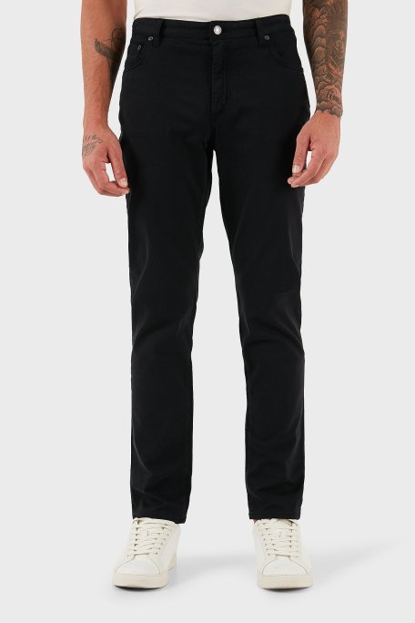 Tommy Hilfiger Streç Pamuklu Comfort Fit Normal Bel Düz Paça Erkek Pantolon MW0MW38810 BDS SİYAH - Tommy Hilfiger (1)