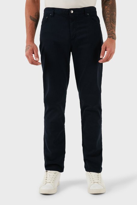 Tommy Hilfiger Streç Pamuklu Comfort Fit Normal Bel Düz Paça Erkek Pantolon MW0MW38810 DW5 LACİVERT - Tommy Hilfiger (1)