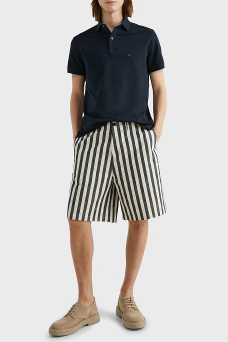 Tommy Hilfiger Streç Pamuklu Regular Fit Düğmeli Erkek Polo Yaka T Shirt MW0MW17770 DW5 LACİVERT - Tommy Hilfiger (1)