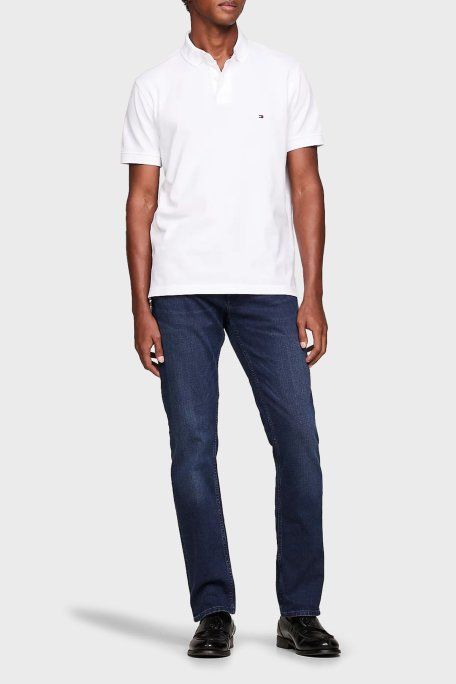 Tommy Hilfiger Streç Pamuklu Regular Fit Düğmeli Erkek Polo Yaka T Shirt MW0MW17770 YBR BEYAZ - Tommy Hilfiger (1)