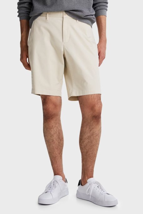 Tommy Hilfiger Streç Pamuklu Relaxed Fit Normal Bel Chino Erkek Short MW0MW23568 ACG BEJ - Tommy Hilfiger