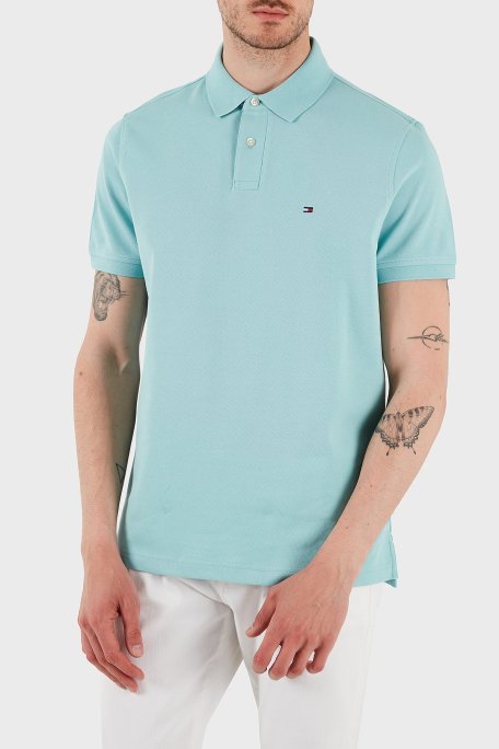Tommy Hilfiger Streç Pamuklu Slim Fit Düğmeli Erkek Polo Yaka T Shirt MW0MW17770 C00 MİNT - Tommy Hilfiger