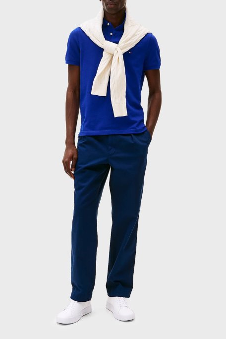 Tommy Hilfiger Streç Pamuklu Slim Fit Düğmeli Erkek Polo Yaka T Shirt MW0MW17770 D03 SAKS - Tommy Hilfiger (1)