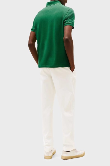 Tommy Hilfiger Streç Pamuklu Slim Fit Düğmeli Erkek Polo Yaka T Shirt MW0MW17770 L4F YEŞİL - Tommy Hilfiger (1)