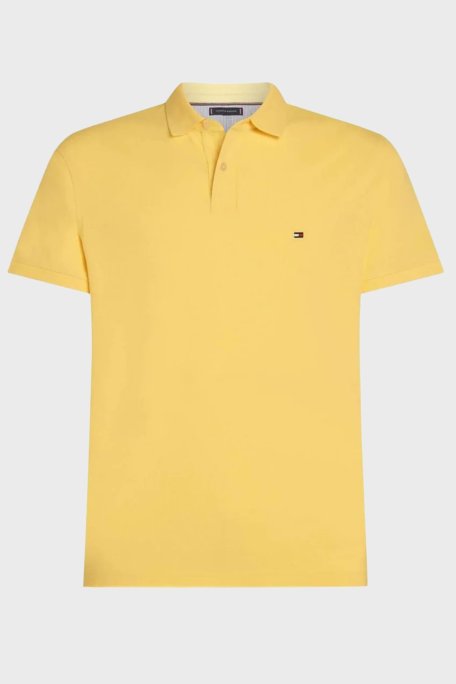 Tommy Hilfiger Streç Pamuklu Slim Fit Düğmeli Erkek Polo Yaka T Shirt MW0MW17771 ZF0 AÇIK SARI - Tommy Hilfiger