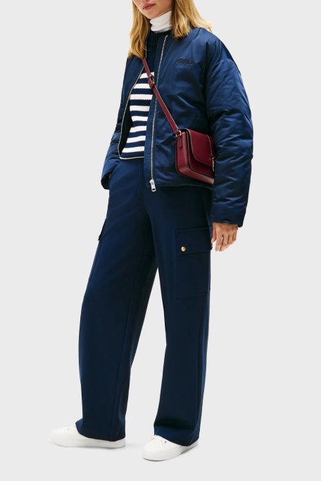 Tommy Hilfiger Süet Detaylı Deri Sneaker Bayan Ayakkabı FW0FW08816 YBL BEYAZ - Tommy Hilfiger (1)