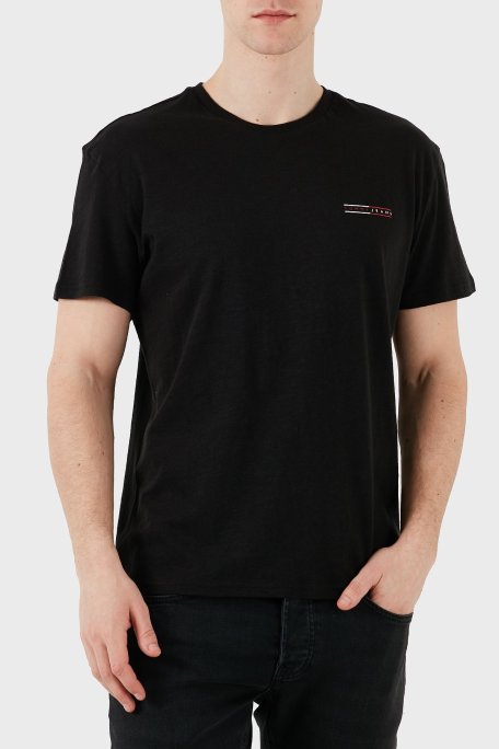 Tommy Jeans % 100 Pamuk Regular Fit Bisiklet Yaka Erkek T Shirt DM0DM21303 BDS SİYAH - Tommy Jeans (1)