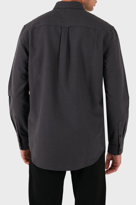 Tommy Jeans % 100 Pamuk Regular Fit Düğmeli Yaka Erkek Gömlek DM0DM21298 BDS SİYAH - Tommy Jeans (1)