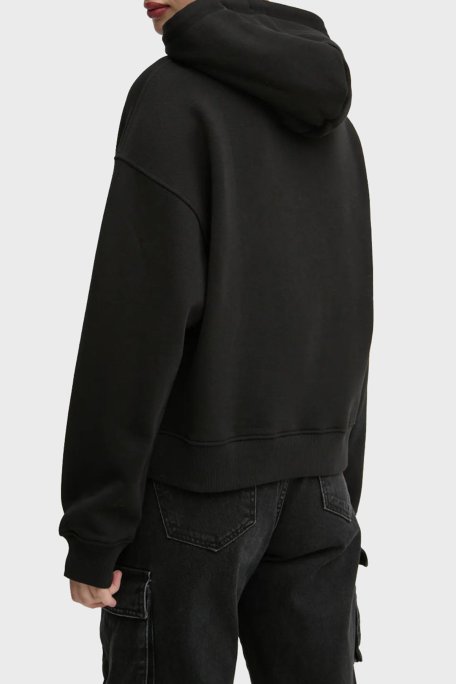 Tommy Jeans % 100 Pamuk Relaxed Fit Kapüşonlu Bayan Sweat DW0DW19414 BDS SİYAH - Tommy Jeans (1)