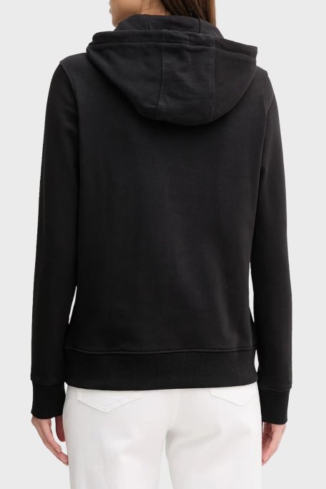 Tommy Jeans Baskılı Pamuklu Relaxed Fit Kapüşonlu Crop Bayan Sweat DW0DW20943 BDS SİYAH - Tommy Jeans (1)